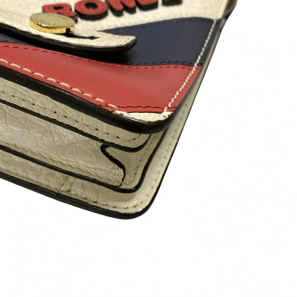 Auth FENDI - 7VA350 Cream Dark Brown Multi Leather Clutch Bag - Picture 9 of 11